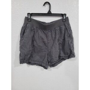 Faherty Brand Charcoal Grey Tencel Linen Blend Pull On Shorts Womens Medium #25
